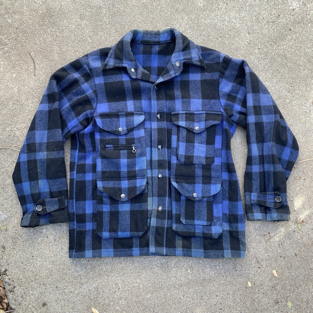 Vintage Black Bear Brand Wool Cruiser Jacket Cobalt Blue Medium 40s 1940s RARE